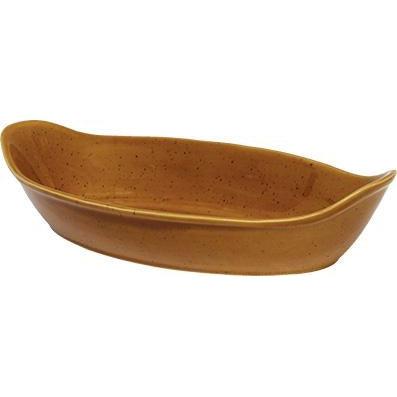 tablekraft ARTISTICA OVAL GRATIN DISH-240x130x40mm HAZELNUT-Auscaterquip