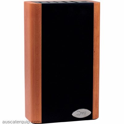 Ivo IVO-KNIFE BLOCK-WOOD BLACK INLAY 6 SLOTS 260x160x84mm-Auscaterquip