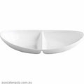 JAB OVAL DISH- 2 COMPARTMENT 420x20mm (JAB0042)-Auscaterquip