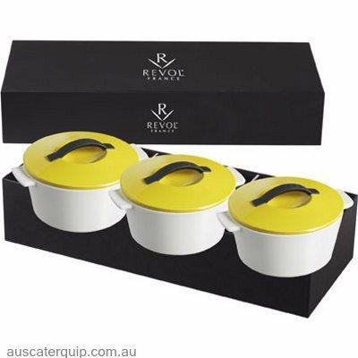 Revol REVOL REVOLUTION ROUND CASSEROLE W/LID YELLOW 200ml-Auscaterquip