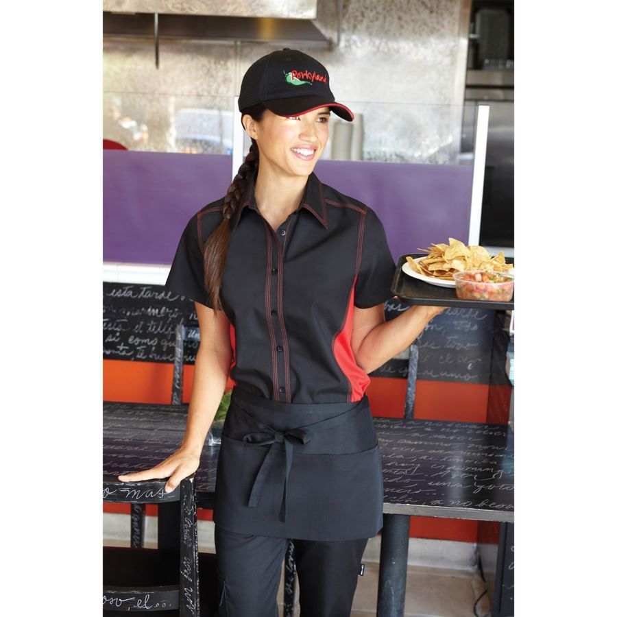 Female Black/Red Universal Contrast Shirt-Auscaterquip