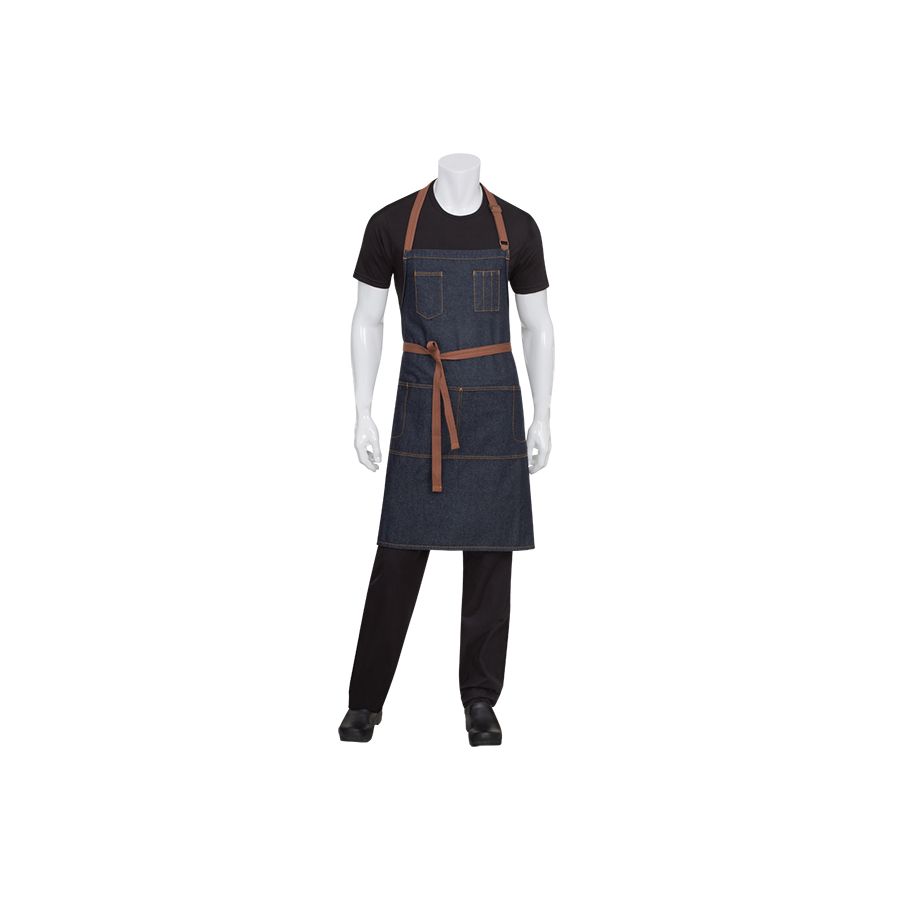 Indigo Blue Memphis Bib Apron-Auscaterquip