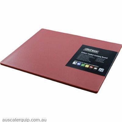 Chef Inox CUTTING BOARD-PP 380x510x12mm RED-Auscaterquip