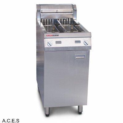AUSTHEAT 800 SERIES TWIN TANK FRYER - WITH TWO BASKETS-Auscaterquip