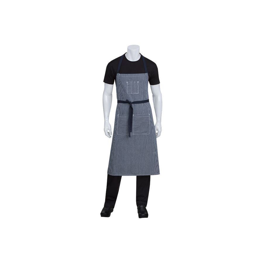 Portland Indigo Blue Denim Adjustable Bib Apron-Auscaterquip