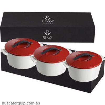 Revol REVOL REVOLUTION ROUND CASSEROLE W/LID RED 200ml-Auscaterquip