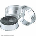 Chef Inox CUTTER SET-ROUND PLAIN 14pc SIZE: 25-115mm-Auscaterquip