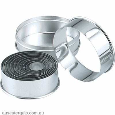 Chef Inox CUTTER SET-ROUND PLAIN 14pc SIZE: 25-115mm-Auscaterquip