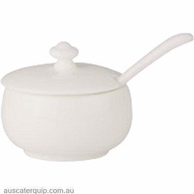 Royal Bone China MUSTARD POT WITH LID-0.06lt ASCOT (B0598+L)-Auscaterquip