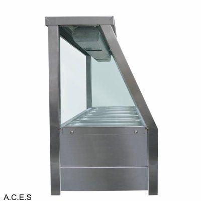 ROBAND STRAIGHT GLASS HOT FOOD DISPLAY BARS SINGLE ROW - 5 pans-Auscaterquip