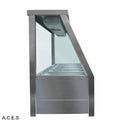 ROBAND STRAIGHT GLASS HOT FOOD DISPLAY BARS SINGLE ROW - 5 pans-Auscaterquip