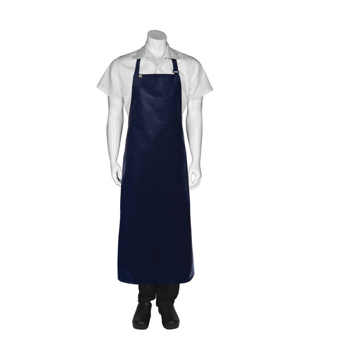 Navy Long PVC Bib Apron-Auscaterquip