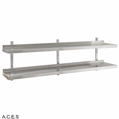 JEMI Double Tier Solid Wall Shelf - 1.0mm 1200mm wide-Auscaterquip