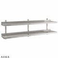 JEMI Double Tier Solid Wall Shelf - 1.0mm 1800mm wide-Auscaterquip