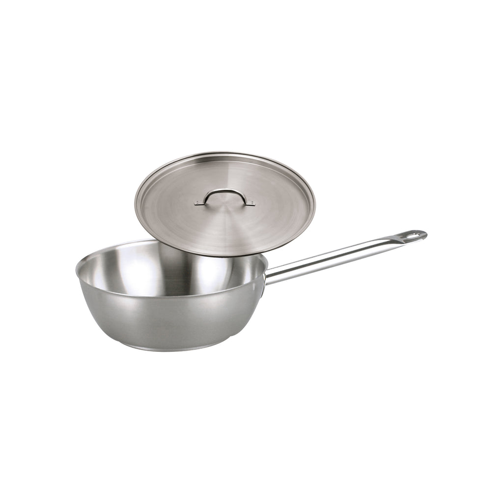 Chef inox SAUTE PAN-18/10 280x95mm w/LID ELITE-Auscaterquip