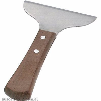 Chef Inox SCRAPER-GRILL S/S 110x190mm O.A WOOD HANDLE-Auscaterquip