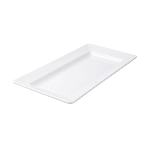 Ryner Melamine  RECT WIDE RIM PLATTER-445x220mm WHITE (x3)