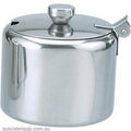 tablekraft SUGAR BOWL-18/8 300ml / 10oz W/HINGED LID-Auscaterquip