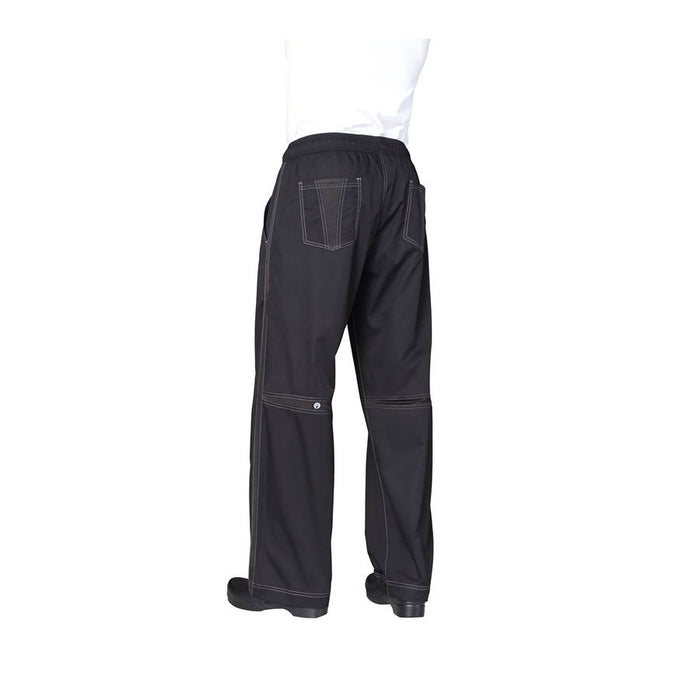 Black Cool Vent Baggy Pants-Auscaterquip