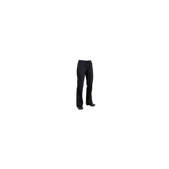 Women's Black Cargo Chef Pant-Auscaterquip