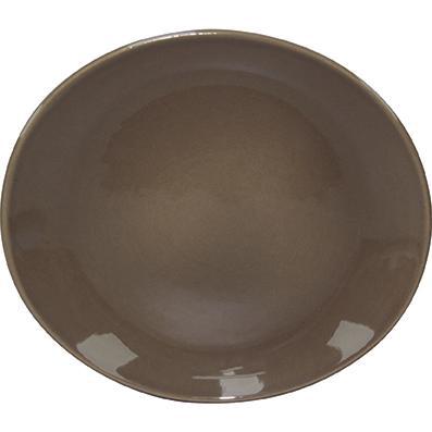 tablekraft ARTISTICA OVAL PLATE-210x190mm MOCHA-Auscaterquip
