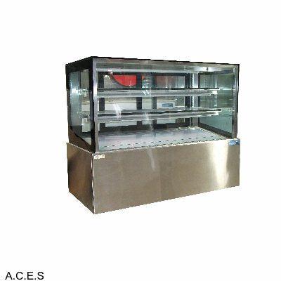 MITCHEL BLACK 1800mm straight glass cold cake display-Auscaterquip