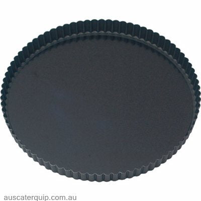 Guery QUICHE PAN-ROUND FLUTED 320x25mm LOOSE BASE NON-STICK-Auscaterquip