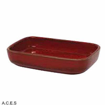 tablekraft ARTISTICA RECTANGULAR DISH 170x105x40mm REACTIVE RED-Auscaterquip
