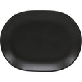 Rene Ozorio RIMMED OVAL PLATTER-207mm AURA, MATT BLACK (994820)-Auscaterquip