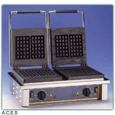 ROLLER GRILL Waffle Machine - Double Cast Iron Plates - Liege