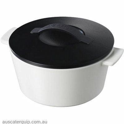 Revol REVOL REVOLUTION ROUND CASSEROLE W/LID BLACK 2.4lt-Auscaterquip