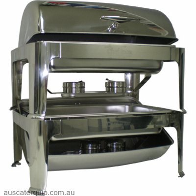 Chef Inox CHAFER-1/1 SIZE ROLL TOP Stainless Steel STACKABLE