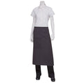 Black Fine Striped 3/4 Apron with Black Ties-Auscaterquip