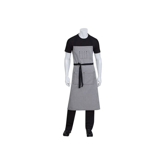 Portland Black Denim Adjustable Bib Apron-Auscaterquip