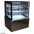 MITCHEL BLACK 900mm straight glass warming cabinet-Auscaterquip
