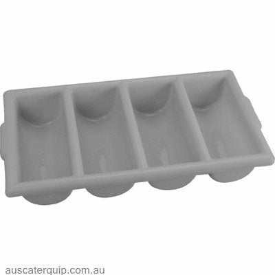 Chef Inox CUTLERY BOX-4-COMP GREY-Auscaterquip