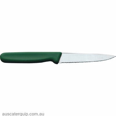Ivo IVO-PARING SERRATED KNIFE-100mm GREEN "55000"-Auscaterquip