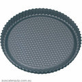 Fisko TART MOULD-RECESSED BASE 280mm TEFLON PRIMA "FISKO"-Auscaterquip