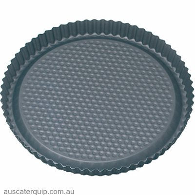 Fisko TART MOULD-RECESSED BASE 280mm TEFLON PRIMA "FISKO"-Auscaterquip