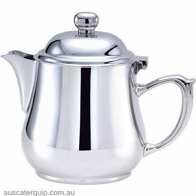 Hyperlux OVAL TEAPOT WITH LID-18/10 0.9LT-Auscaterquip