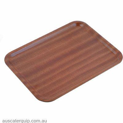 TRAY-WOOD 430x330mm MAHOGANY-Auscaterquip