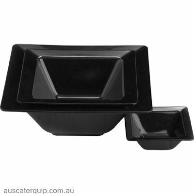 JAB SQUARE BOWL BLACK 205x70mm (STS0444)-Auscaterquip