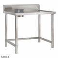 JEMI STAINLESS WET SCRAPING BENCH 1000 mm wide-Auscaterquip