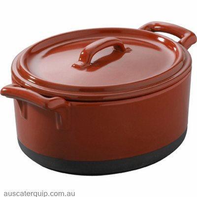 Revol REVOL ECLIPSE OVAL CASSEROLE W/LID RED 1LT (BCEO1100)-Auscaterquip