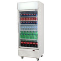 GM0660LW LED ECO Flat Glass Door 660L Upright Display Chiller with Lightbox (White)