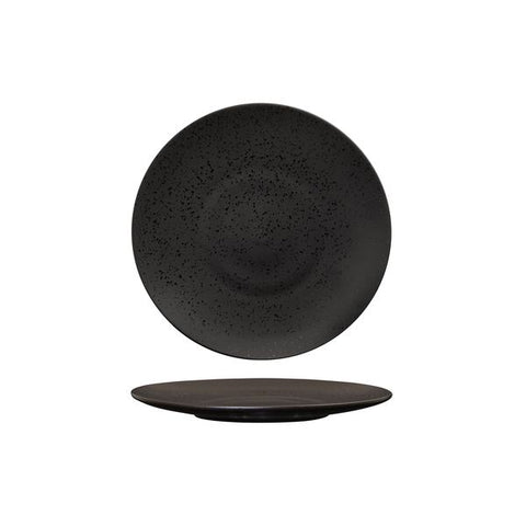 Luzerne LAVA ROUND PLATE-FLAT, 210mm Ø MATT BLACK (x6)