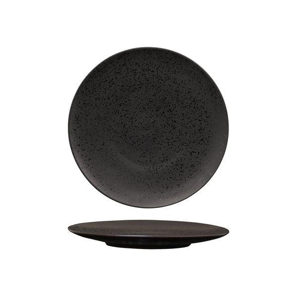 Luzerne LAVA ROUND PLATE-FLAT, 230mm Ø MATT BLACK (x6)