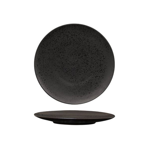 Luzerne LAVA ROUND PLATE-FLAT, 230mm Ø MATT BLACK (x6)