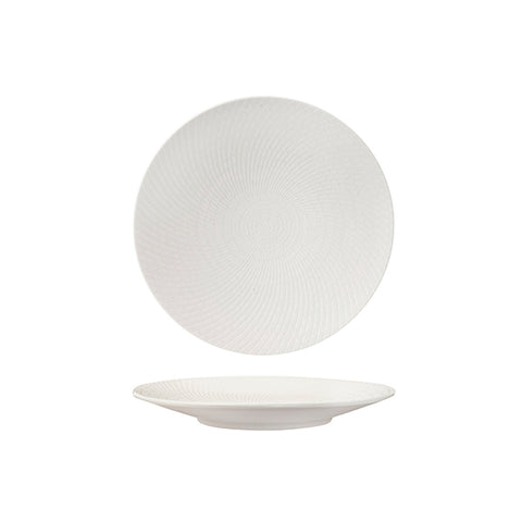 Luzerne ZEN ROUND COUPE PLATE-205mm Ø WHITE SWIRL (x6)