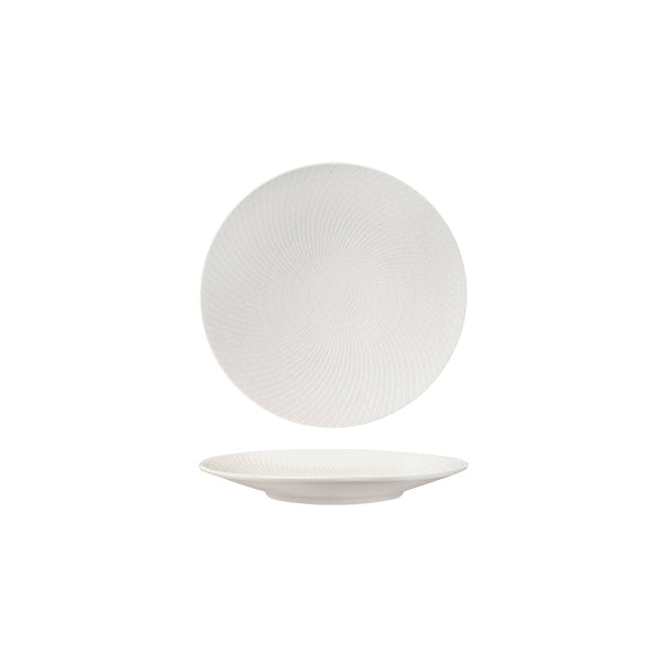 Luzerne ZEN ROUND COUPE PLATE-155mm Ø WHITE SWIRL (x6)